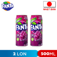 COMBO 2 LON NƯỚC NGỌT VỊ NHO FANTA NHẬT BẢN 500ML