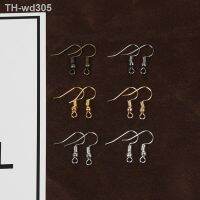 200Pcs/lot High Quality 6 Colors Fashion Iron Ear Hook Clasp With Bead Charms Earring Wires Fit DIY Earring Jewelry Findings