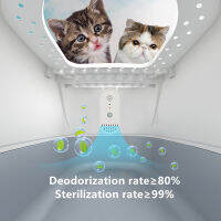 Rechargeable Cat Litter Deodorizer 2000mAh Automatic Cats Litter Box Deodorization Odor Purifier For Pet Dog Cleaning Supplies