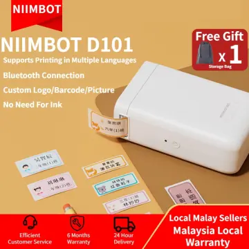 NIIMBOT D101 Label Maker, Handheld Thermal Label Printer with Tape, Easy to  Print 0.5 to 1 Inch Width Inkless Label Maker for School Name, Cable
