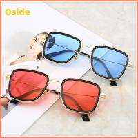 OSIDE มีสไตล์ โลหะ UV400 สำหรับผู้ชายผู้หญิง Retro Shades แว่นตากันแดด Steampunk แว่นตากันแดดทรงสี่เหลี่ยม