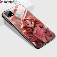 Jizetin เคสใส่โทรศัพท์กระจกสำหรับ Realme Narzo 20 Narzo 20 Pro Narzo 30A 3D กันกระแทกชุดเจ้าหญิงกระจกเทมเปอร์กรอบที่อยู่อาศัย