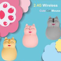 2.4G Wireless Computer Mouse Ergonomic Silent Creative Mause Cat Type Cute Mice Girl Pink Gift For Laptop PC MAC Computer