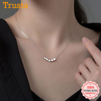 Trustdavis Womens Fashion 925 Sterling Silver Simple Geometry Pendant Short Necklace For Women Wedding Party Jewelry DB1342