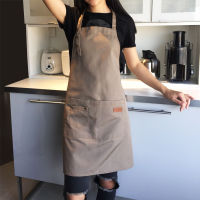 Canvas Kitchen Aprons for Woman Men Chef Work Apron for Grill Restaurant Bar Shop Cafes Beauty Nails Studios Chef Uniform Aprons