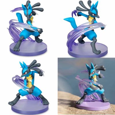 Yun Xiangshe Pokémon โปเกมอนเอลฟ์ Lucario เคลื่อนไหวของตกแต่งฟิกเกอร์แกลเลอรี่【เสริม】