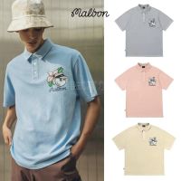 MALBON เสื้อยืดกอล์ฟแขนสั้นผู้ชาย,กีฬาเสื้อโปโลมืออาชีพ23ฤดูใบไม้ผลิและฤดูร้อนดูดซับเหงื่อ