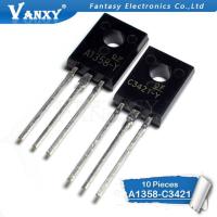 10 pcs 2SA1358 2SC3421 (5 pcs * A1358 + 5 pcs * C3421) 2SA1358-Y 2SC3421-Y TO-126 novo original