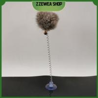 ร้าน ZZEWEA แท่งแมวน่ารักลูกบอลมีขนกระดิ่งของเล่นสัตว์เลี้ยงตอบโต้ได้หยอกล้อ