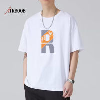 AIRBOOB 2023เสื้อยืดแขนสั้นสำหรับผู้ชายแฟชั่นอินเทรนด์สลิมฟิตฤดูร้อน