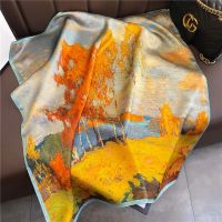 ⊙❄™ Square 100 Real Silk Scarf Women Bufanda Shawls Wraps for Lady Neckerchief Natural Foulard Femme Bandana Scarves Pashmina 2023