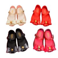 2022 Childrens New Melissa Girls Sandals Big Bow Princess Jelly Shoes Kids Students Beach Baby Sandals Candy Shoes 2-10Y