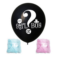 36 นิ้ว Boy หรือ Girl Baby Shower พร้อม Confetti อุปกรณ์เสริมการประกาศการตั้งครรภ์ตลกเครื่องประดับเพศเปิดเผยบอลลูนน้ำยางสีดำ-Fenpier