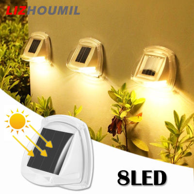 LIZHOUMIL ไฟแสงอาทิตย์ Led กลางแจ้ง2ชิ้น,โคมไฟตกแต่งผนังย้อนยุคกันน้ำสำหรับลานระเบียงสตรีทโฮมวิลล่า