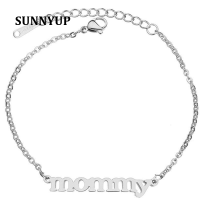 SUNNY 1 PC แฟชั่นตามธรรมชาติ Mommy สร้อยข้อมือตัวอักษร Fine ของขวัญให้แม่วัน