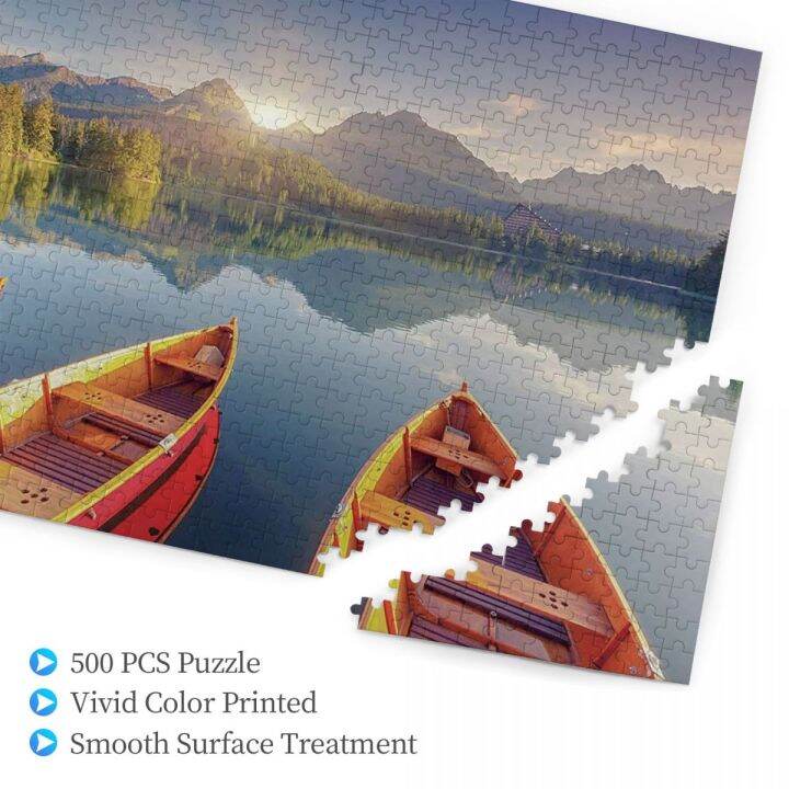 high-mountain-and-boat-wooden-jigsaw-puzzle-500-pieces-educational-toy-painting-art-decor-decompression-toys-500pcs