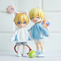 (Popular toys) 1/12 Bjd ตุ๊กตา Multicolor เสื้อกันหนาวหมวกเสื้อผ้าสีจับคู่ Hoodies สบายๆสำหรับ Ob11ตุ๊กตา Ymy Dod Ddf ตุ๊กตา