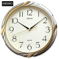 Velashop นาฬิกาแขวนผนังไซโก้ SEIKO Wall Clock ขอบพลาสติกอย่างดี สีเงิน รุ่น QXA221S, QXA221 (SIVER)