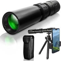 ZZOOI Professional 10-300X40mm Zoom Powerful Binoculars Long Range Monocular Telescope HD 4K High Quality BAK4-Prisms for Camping