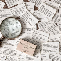 100ชิ้นวินเทจสมุด Diy วัสดุกระดาษแพ็คคำภาษาอังกฤษตกแต่งพจนานุกรมคอลเลกชันศิลปะหัตถกรรมไดอารี่วารสาร