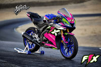 สติ๊กเกอร์แต่งลายรถ YAMAHA YZF R15 V.2 2018-2020 ลาย FX