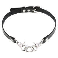 หนังสีดำ Choker ผู้หญิง Punk Rock โลหะ Choker สร้อยคอสาวเทศกาล Gothic Accessories