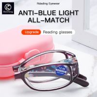 Printing Fashion Folding TR90 Reading Glasses Women Anti Blue Ray Full frame Portable Eyewear With Original Box 1.0 To 4.0