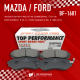 ผ้าเบรค หน้า MAZDA BT50 4WD / FIGHTER / FORD RANGER 2WD 4WD / EVEREST - TOP PERFORMANCE JAPAN BF 1681 / BF1681 - ผ้าเบรก เรนเจอร์