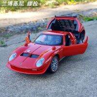 1:32 Miura Jota 1965 Car Alloy Sports Car Model Diecast Sound Super Racing Lifting Tail Hot Car Wheel For Children Gifts Die-Cast Vehicles