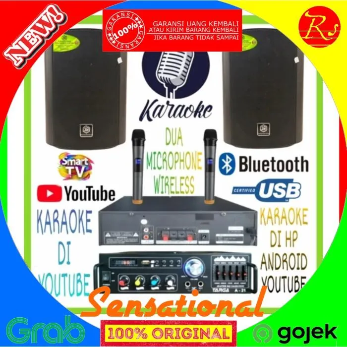 Paket Karaoke Set Speaker 3R 5 IN Ampli Mini Karaoke Smart Tv Lazada