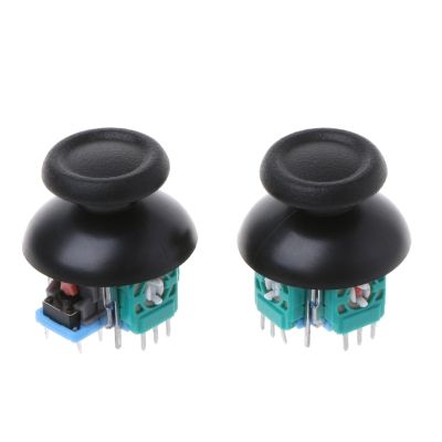 2Pcs 3D Analog Axis Joystick Module Potentiometer With Black Thumb sticks For Playstation 4 PS4 Controller Repair Drop Shipping