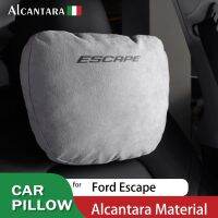 2x for Ford Escape Kuga 2020 2021 2022 Car Adjustable Suede Fabric Memory Cotton Headrest Super Soft Neck Pillow Car Accessories