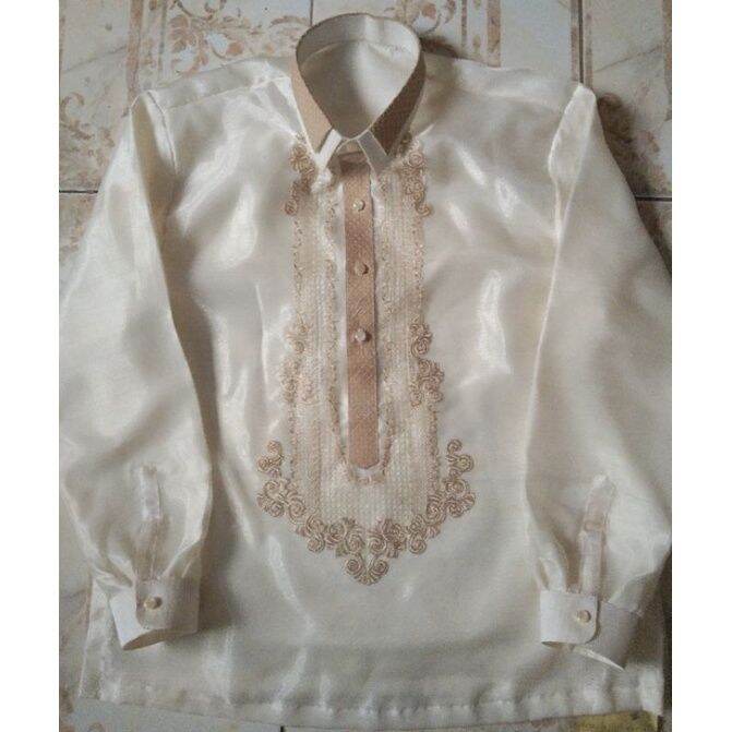 MODERN BARONG TAGALOG DOUBLE COLLAR PURE EMBROIDERED Lazada PH