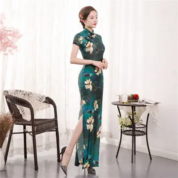 M-4XL 2022 New Year Red Summer Trend Street Fashion Modern Cheongsam A-line  Dress Women