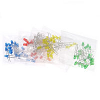 100pcs 3mm LED Diode Assorted Kit White Green Red Blue Yellow Orange Pink Purple Warm white DIY Light Emitting DiodeElectrical Circuitry Parts