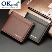 OKgroup B04-BLACK/COFFEE กระเป๋าสตางค์ หนังPU กระเป๋าตังค์ กระเป๋าสตางค์ผู้ชาย กระเป๋าเงิน สไตล์เกาหลี เรียบหรูดูดี เก็บบัตร7ช่อง แถมกล่องแบรนด์