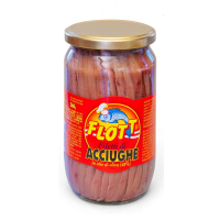 ฟลอท แอนโชวี่ในน้ำมันดอกทานตะวัน จากอิตาลี 700 กรัม - Anchovies Fillets in Sunflower Oil from Italy 700g Flott brand