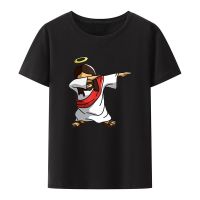 Camiseta divertida de Dabbing para hombre y mujer, camisa de manga corta con estampado Modal de Navidad cristiana, estampado Hipster cómodo, Y2k