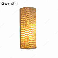 Bamboo Wall Lights Sconces Southeast Asia Japanese Country Home Decor LED Light Fixtures Bedroom Stairs Bathroom Lamp Luminarias