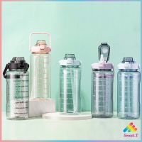 ลิตร สีใส  ขวดน้ํา 2000 ml ดีไซน์สวย พร้อมส่ง plastic cup มีสินค้าพร้อมส่ง Sweet.T