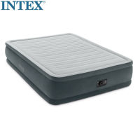 INTEX เตียงลมในตัวปั๊มไฟฟ้าแบบพกพา บ้านคู่เตียงอากาศคู่เตียงเตียงลมพับ