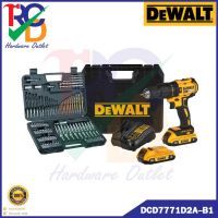 DEWALT รุ่น DCD7781D2A-B1 สว่านกระแทกไร้สาย ไร้แปรงถ่าน 20 โวลต์ พร้อมชุดดอก 109 ชิ้น