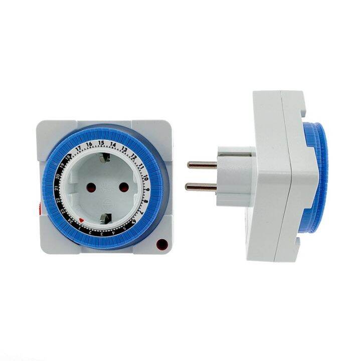 EU Timer Switch Timer 24 Hours Plug in Mechanical Grounded Programmable