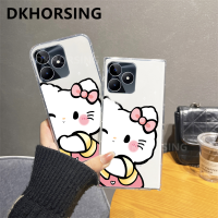 DKHORSING เคสโทรศัพท์รูปการ์ตูนใหม่สำหรับ Realme C53 C55 C55NFC C33 C31 C30 C30S C35น่ารักลายหมี KT เคสนิ่มซิลิโคน Realmec53เคสโทรศัพท์มือถือใส Realme C55 NFC 2023