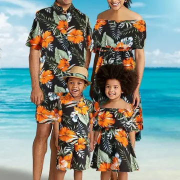 Mother and shop son hawaiian outfit