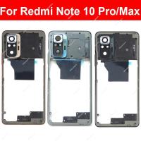 กรอบกลางสำหรับ Xiaomi Redmi Note 10 Pro หมายเหตุ10Pro Max กรอบกลางผู้ถือฝาครอบด้านข้าง Kesy Parts