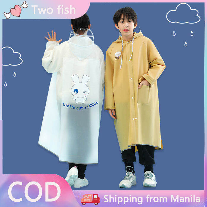 Waterproof and rainproof children's raincoat jacket for boys with PVC