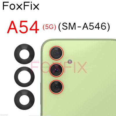 กระจกกล้องถ่ายรูปหลังด้านหลังสำหรับ Galaxy A34 A54 5G อะไหล่พร้อมสติ๊กเกอร์กาว A346 A546
