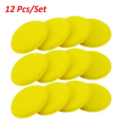 Car Vehicle Wax Polish Foam Sponge Polishing Pads Hand Soft Wax Yellow Sponge Pad Buffer Detailing Care Wash Cleaning Towel