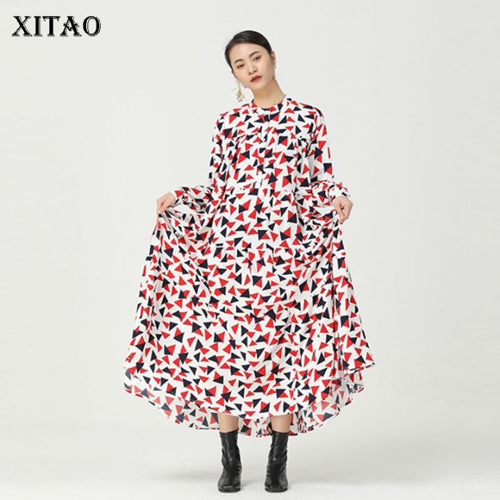 xitao-dress-loose-long-sleeve-women-casual-print-dress